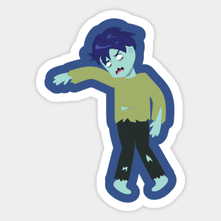 Halloween Boy Zombie anime style Sticker